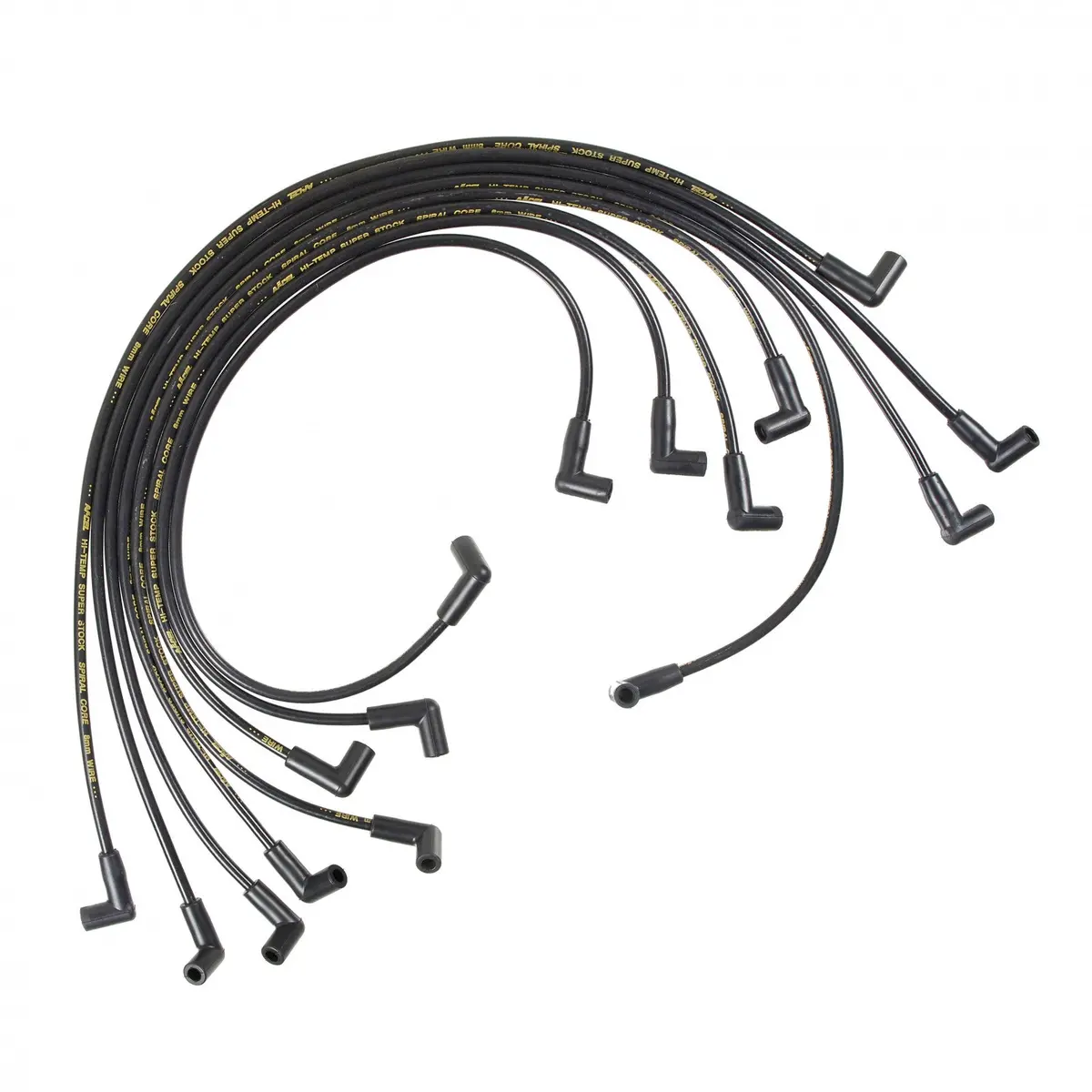 Accel Spark Plug Wire Set - Super Stock Spiral 8Mm - Holden V8 - Black 1