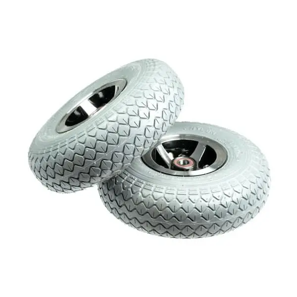 Foam-Filled 3.00-4 (10"X3", 260X85) Front Wheel Assemblies For The 4-Wheeled Invacare Leo (Set Of 2) (1164832) 1