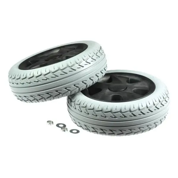 3.00-4 (10"X3", 260X85) Rear Wheel Assemblies For The 4-Wheeled Invacare Leo (Set Of 2) (1164830) 1