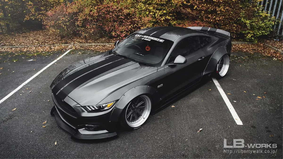 Lb★Works S550 Ford Mustang Duct Bonnet Hood (2015+) 1