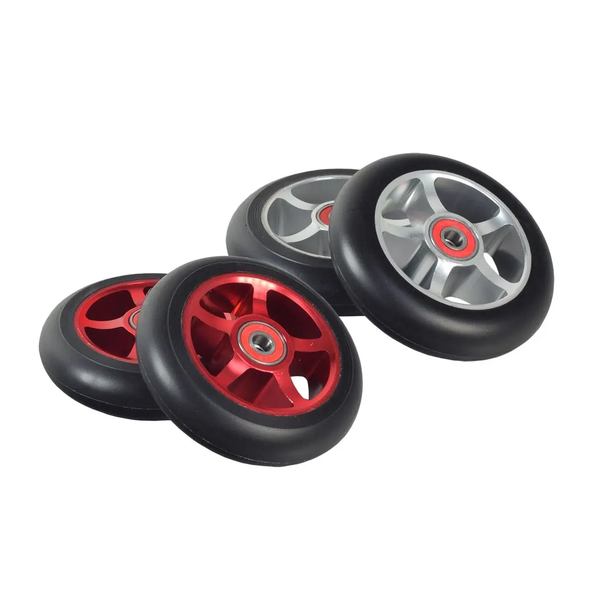 100 Mm Pro Kick Scooter Wheel With 5-Spoke Core (Set Of 2) 1