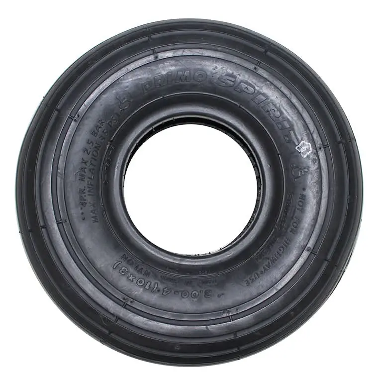 10"X3" (3.00-4, 260X85) Black Pneumatic Mobility Tire With C179 Spirit Ribbed Tread 1