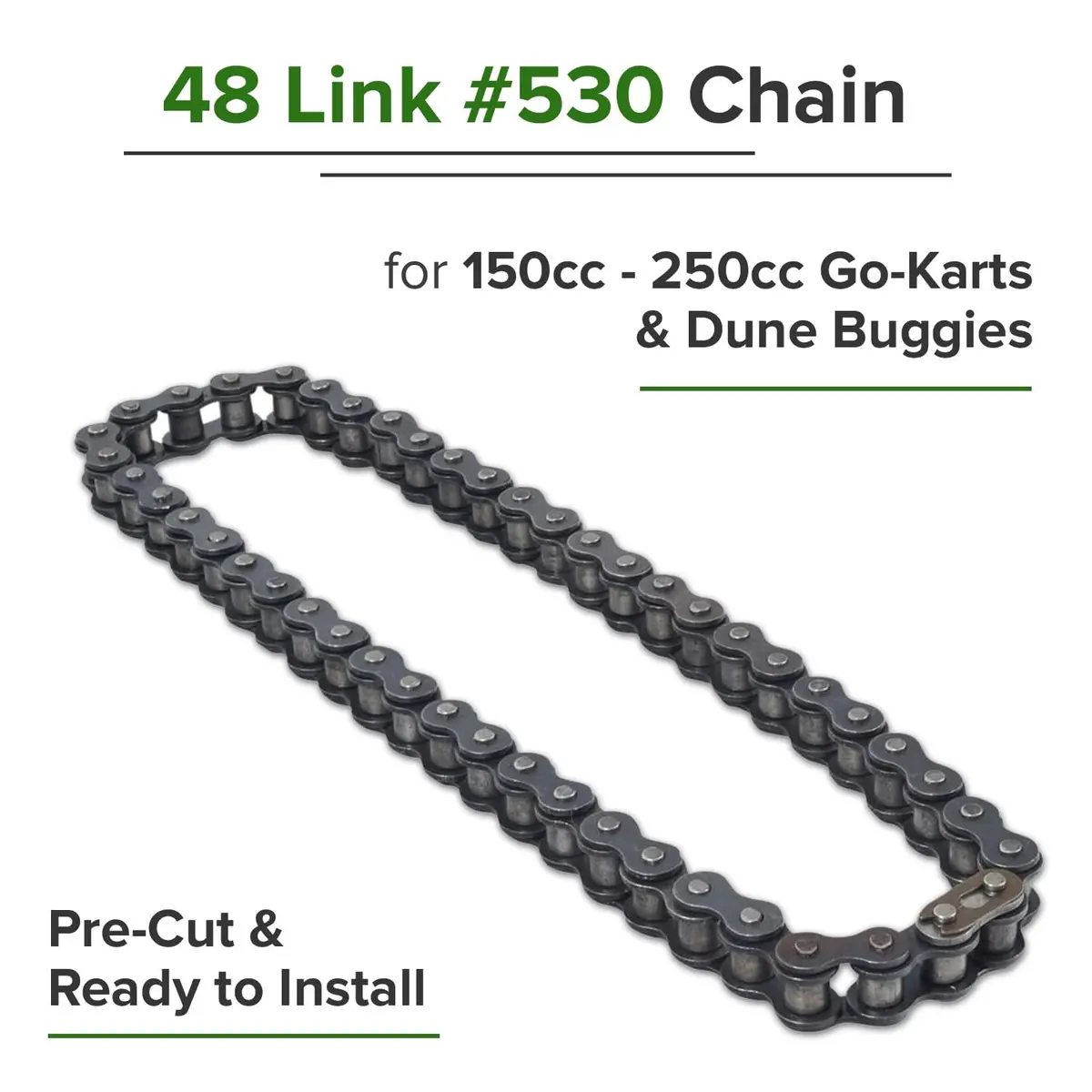 48 Link #530 Chain For 150Cc - 250Cc Go-Karts & Dune Buggies 2