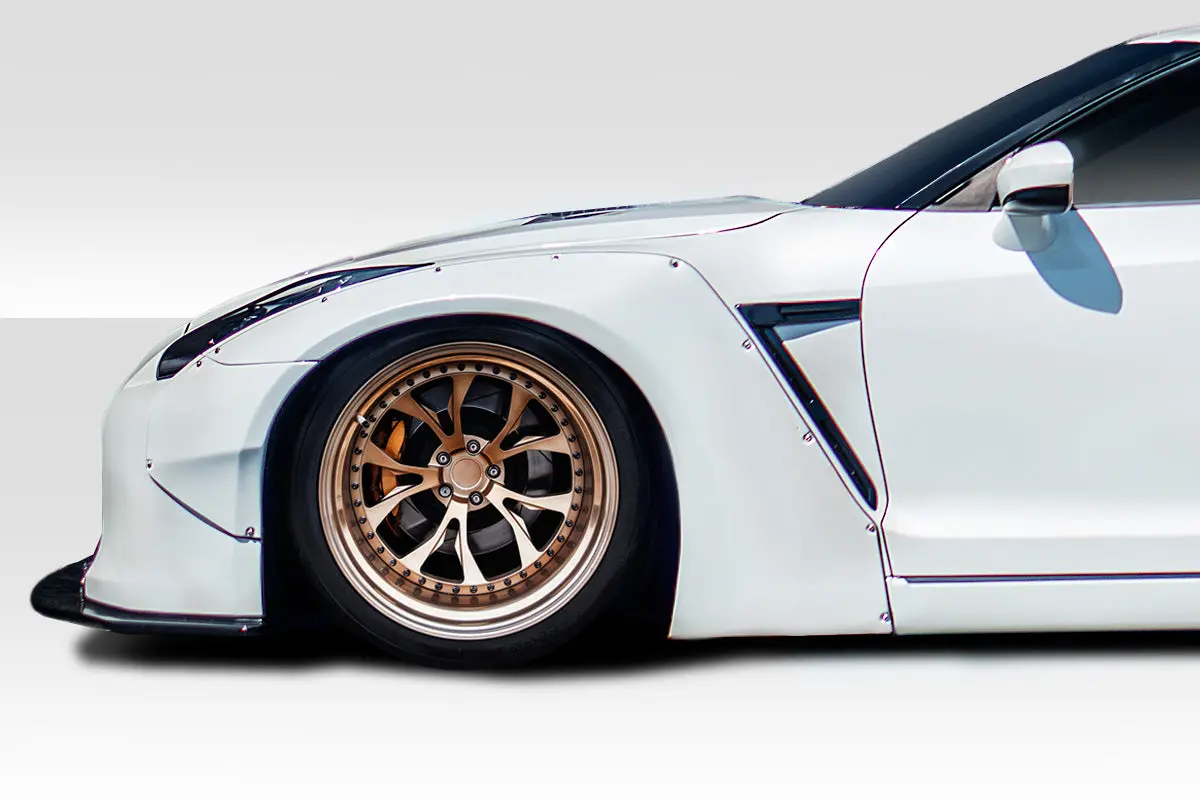 Extreme Dimensions 2009-2021 Nissan Gt-R R35 Duraflex Lbw Front Fender Flares - 4 Piece 1