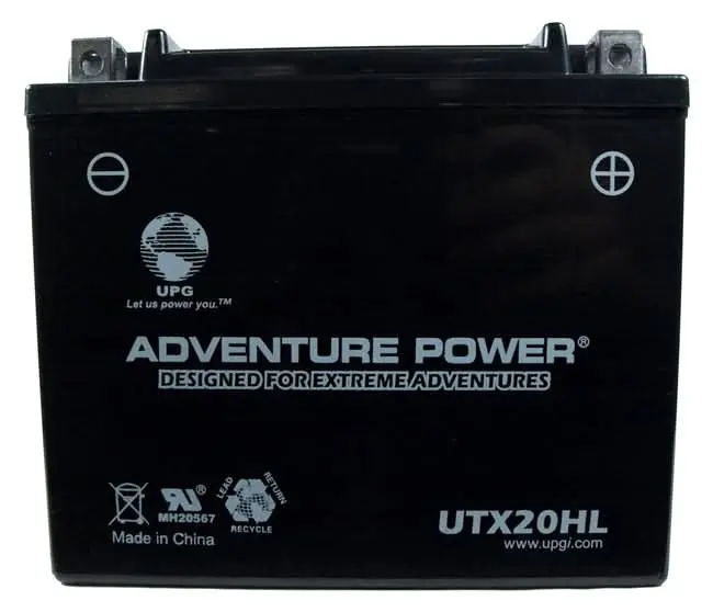 12 Volt 18 Ah Utx20hl (Ytx20hl-Bs Replacement) Sealed Agm Snowmobile Battery 1