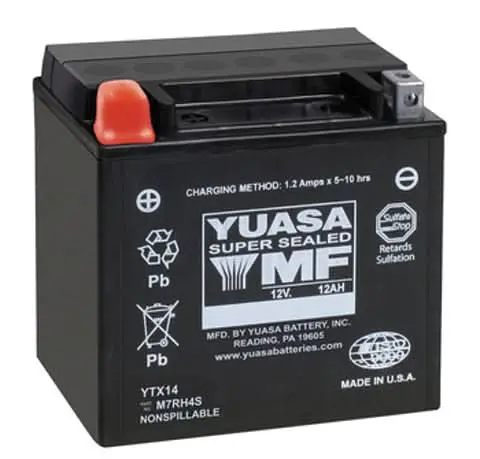 12 Volt 12 Ah Ytx14 Sealed Agm Snowmobile Battery 1