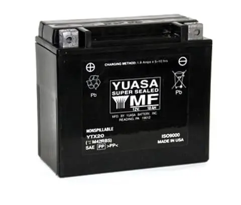 12 Volt 18 Ah Ytx20 Sealed Agm Snowmobile Battery 1