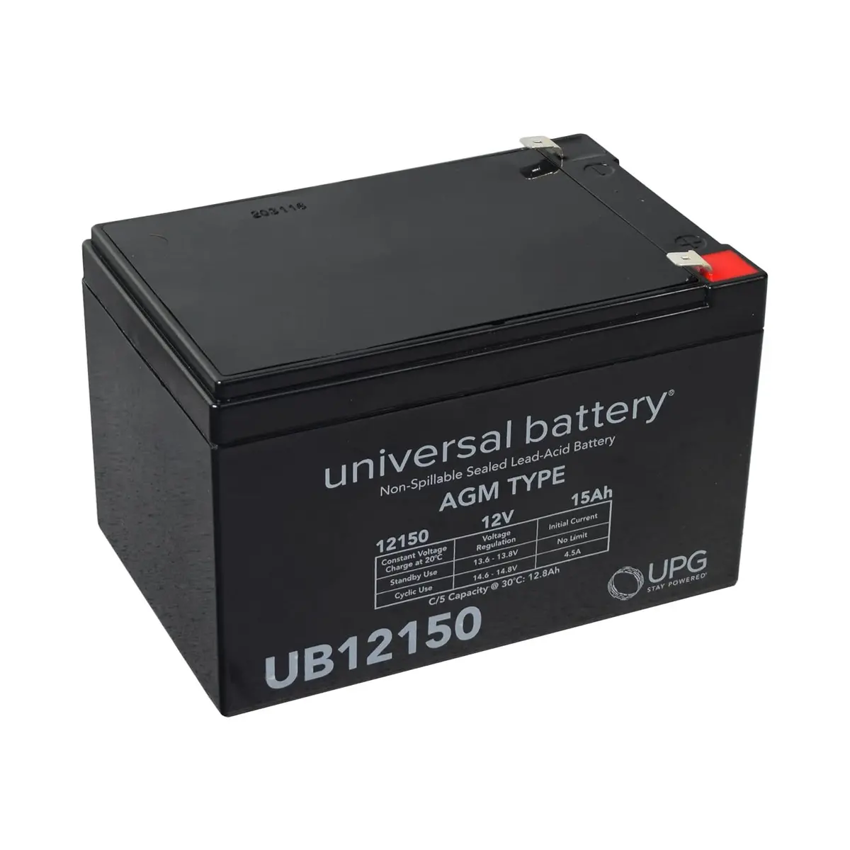 15 Ah 12 Volt Ub12150 Agm Scooter Battery 1