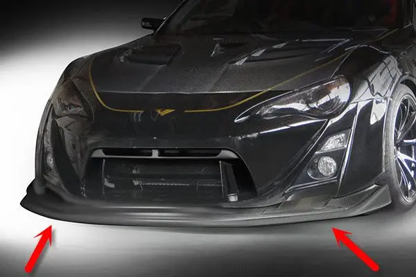 Wide Body Front Lip Spoiler Carbon For 2012-19 Toyota 86/Fr-S/Subaru Brz [Zn6/Zc6] 1