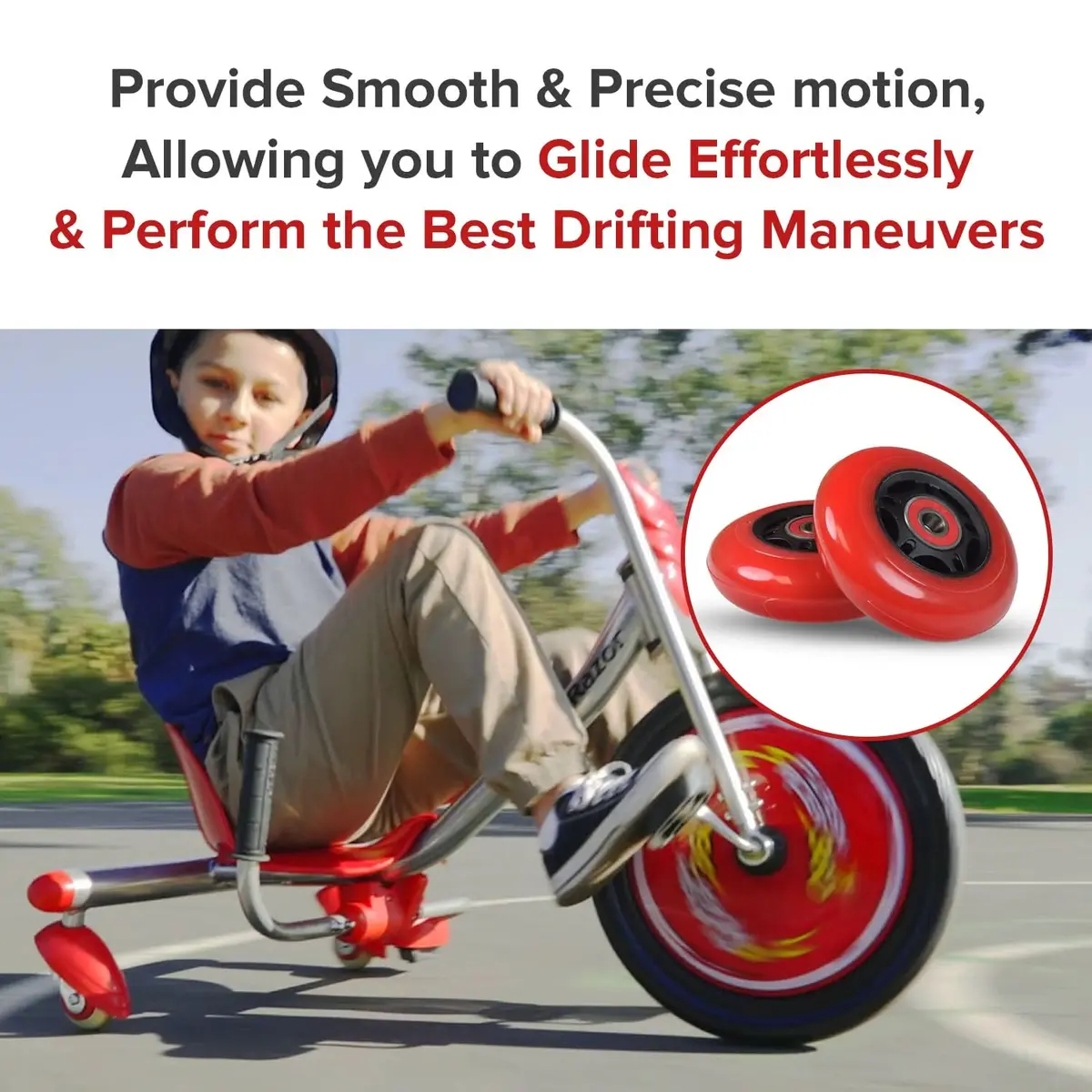 76 Mm Wheels For The Razor Flashrider 360 And Riprider 360 (Set Of 2) 3