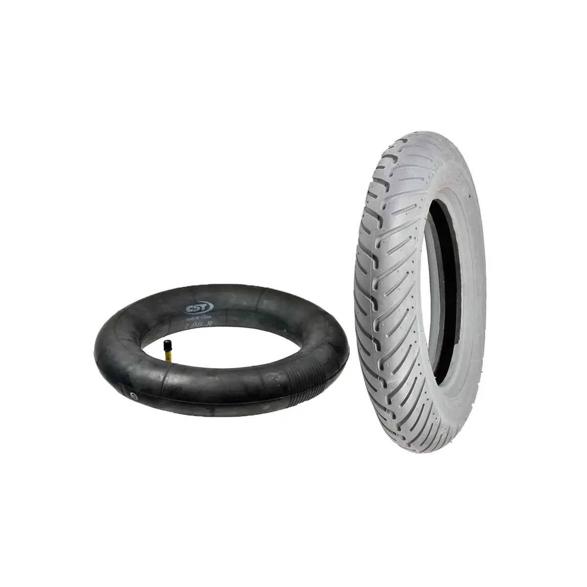 14"X3" (3.00-8) Mobility Tire And Tube Set With V-Tread 1