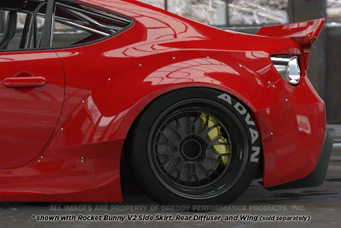 Tra-Kyoto Rocket Bunny 86 Aero, Ver.2 - Rear Fenders (Only) For Fr-S/Brz 2013- 1