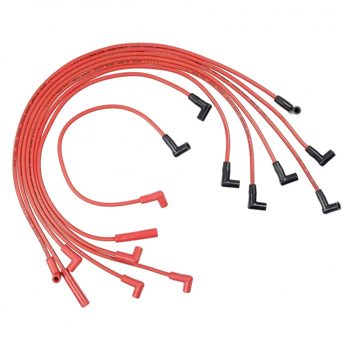 Accel Spark Plug Wire Set - Super Stock Spiral 8Mm - Gm V8 1978-86 - Red 1