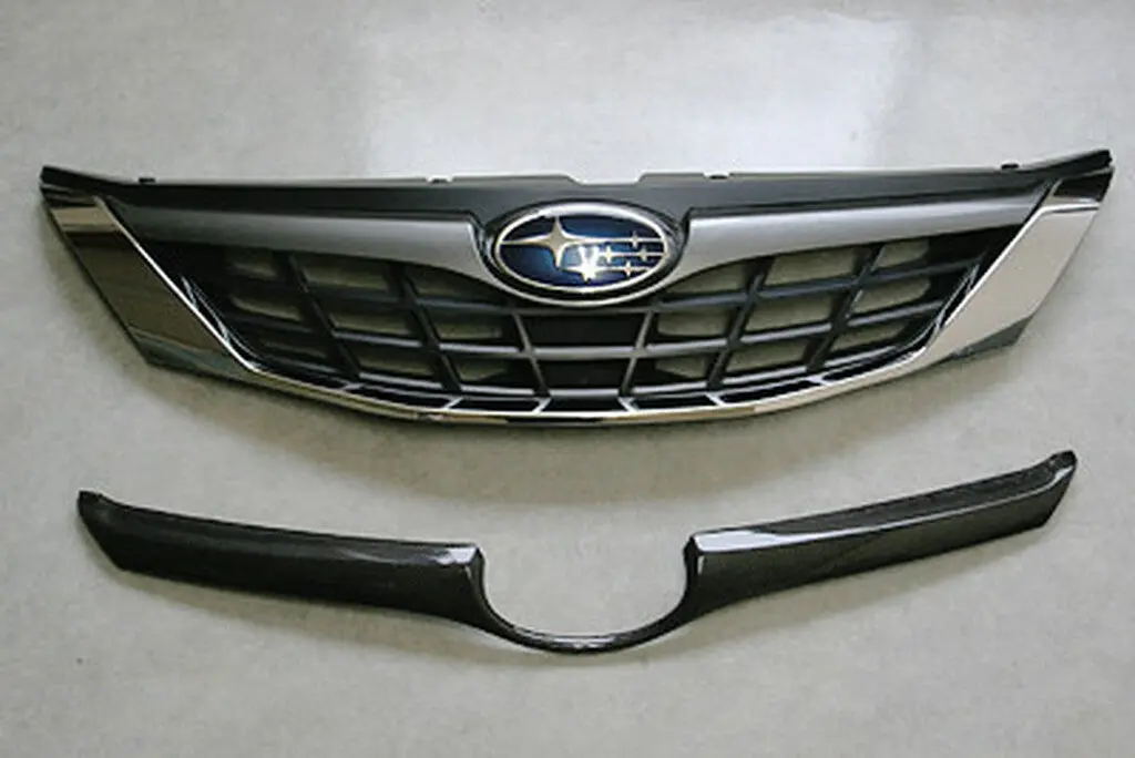 Cs979grfcn - Charge Speed 2008-2011 Subaru All Impreza Non-Sti Carbon Front Grill Finisher For Oem Grill 1