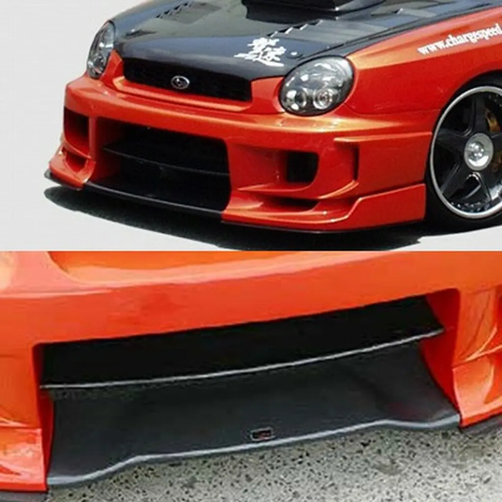 Cs978fbd - Charge Speed 2002-2003 Subaru Impreza Gd-A Zenki/ Round Eye Model Type-2 Front Bumper With 3D Carbon Center Flap 1