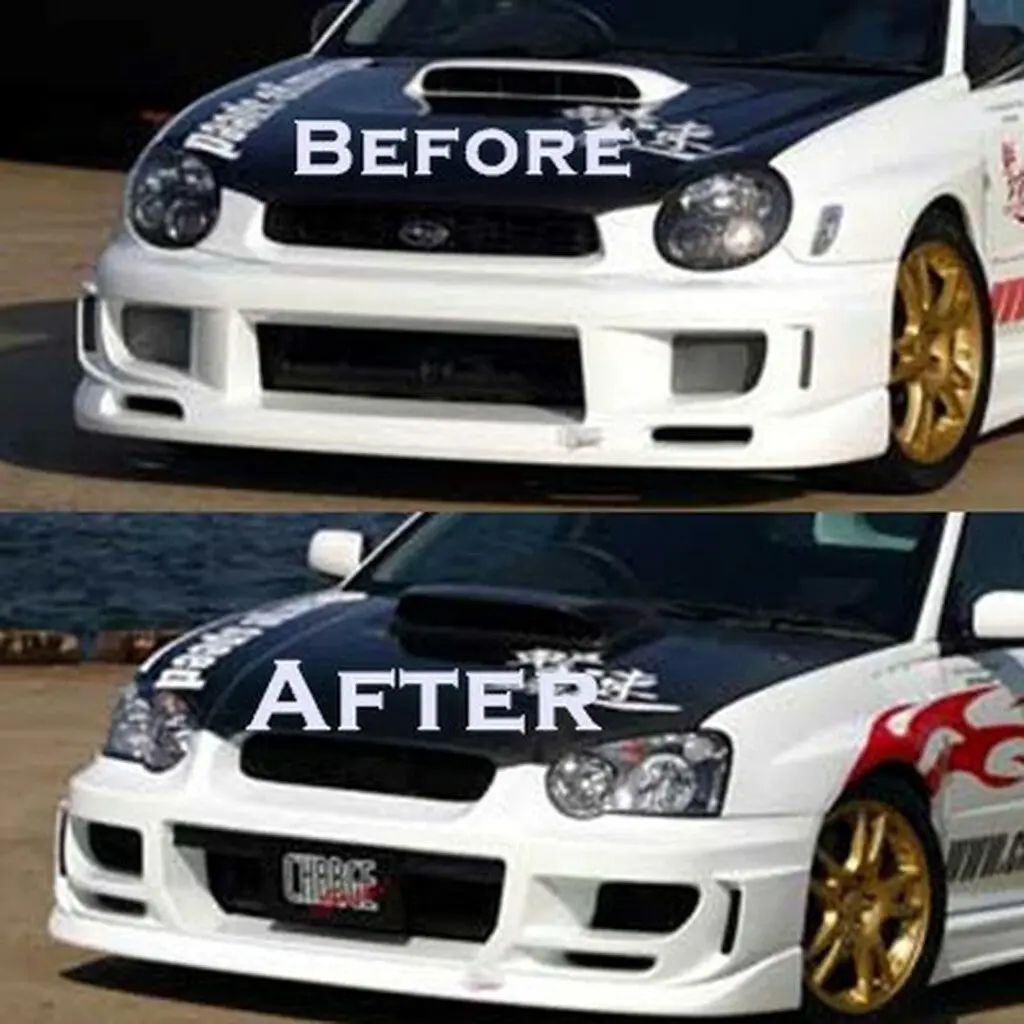 Cs978fel - Charge Speed 2002-2003 Subaru Impreza Gd-A Zenki/ Round Eye Model Face Lift Kit To 2004-2005 Gd-B Peanut Light Style 1