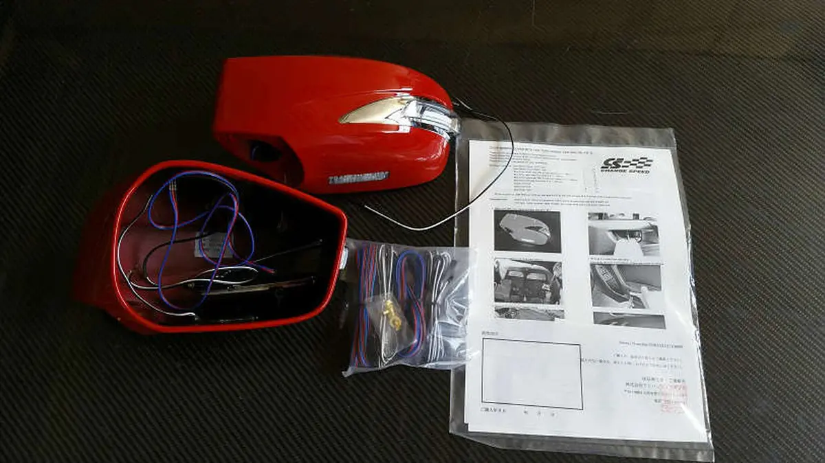 Cs990almpr - Charge Speed 2013-2020 Subaru Br-Z Zc-6/ Scion Fr-S Ft-86 Door Mirror Frame With Led & Drl - Pure Red/ Ablaza 1