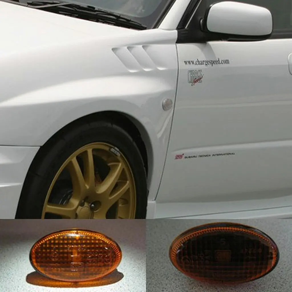Cs978sla - Charge Speed 2002-2007 Subaru Wrx Jdm Amber Side Markers Lights 1