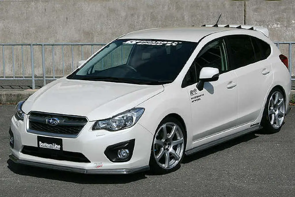 Cs9731flkc1 - Charge Speed 2012-2015 Subaru Impreza Sedan Gp 5Dr Hatchback Bottom Line Carbon Full Lip Kit - To Be Use For Vehicle With No Oem Side Skirts Model 1