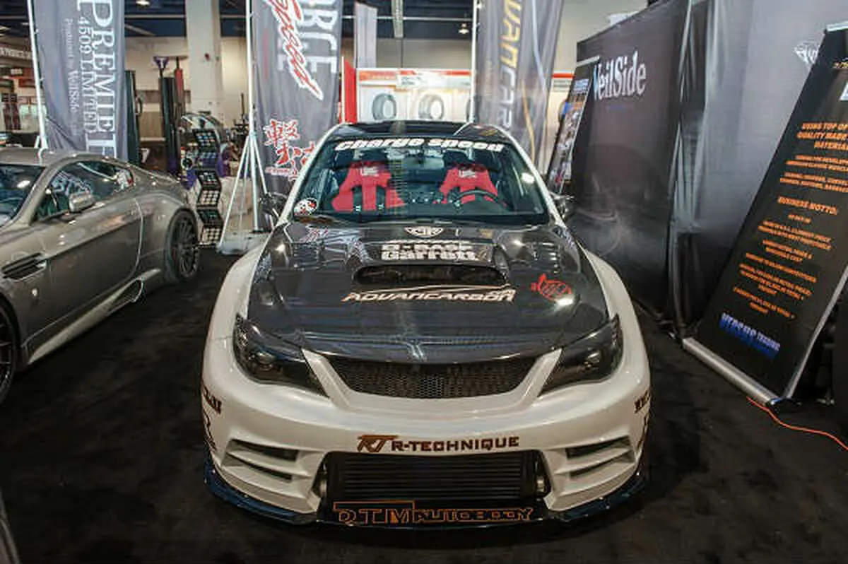 Ac979cwtj - Advan Cwt Design 2008-2014 Subaru Impreza Wrx Sti Jdm Weave Carbon Hood 1
