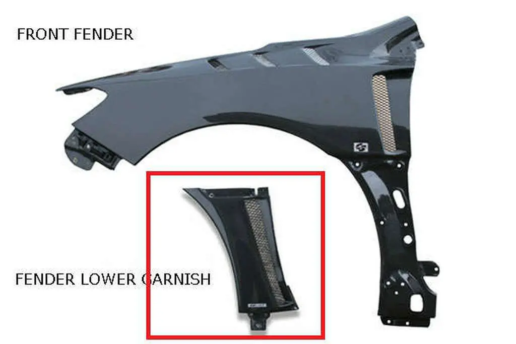 Cs9735fflgc - Charge Speed 2015-2021 Subaru Wrx Sti Va S4 Carbon Vented Lower Garnish For Factory Or Charge Speed Front Fenders 1