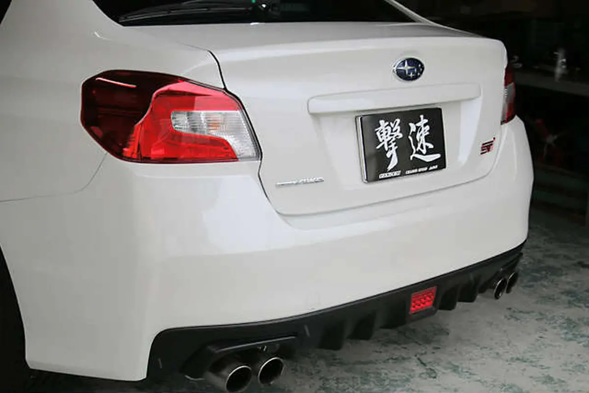 Cs9735bfs/1Rr - Charge Speed Jdm Spec Subaru Dark All Red Led Back Fog Lamp With F1 Style Flash Brake Lamp-Lens=Red, Reflector= Red Chrome 1