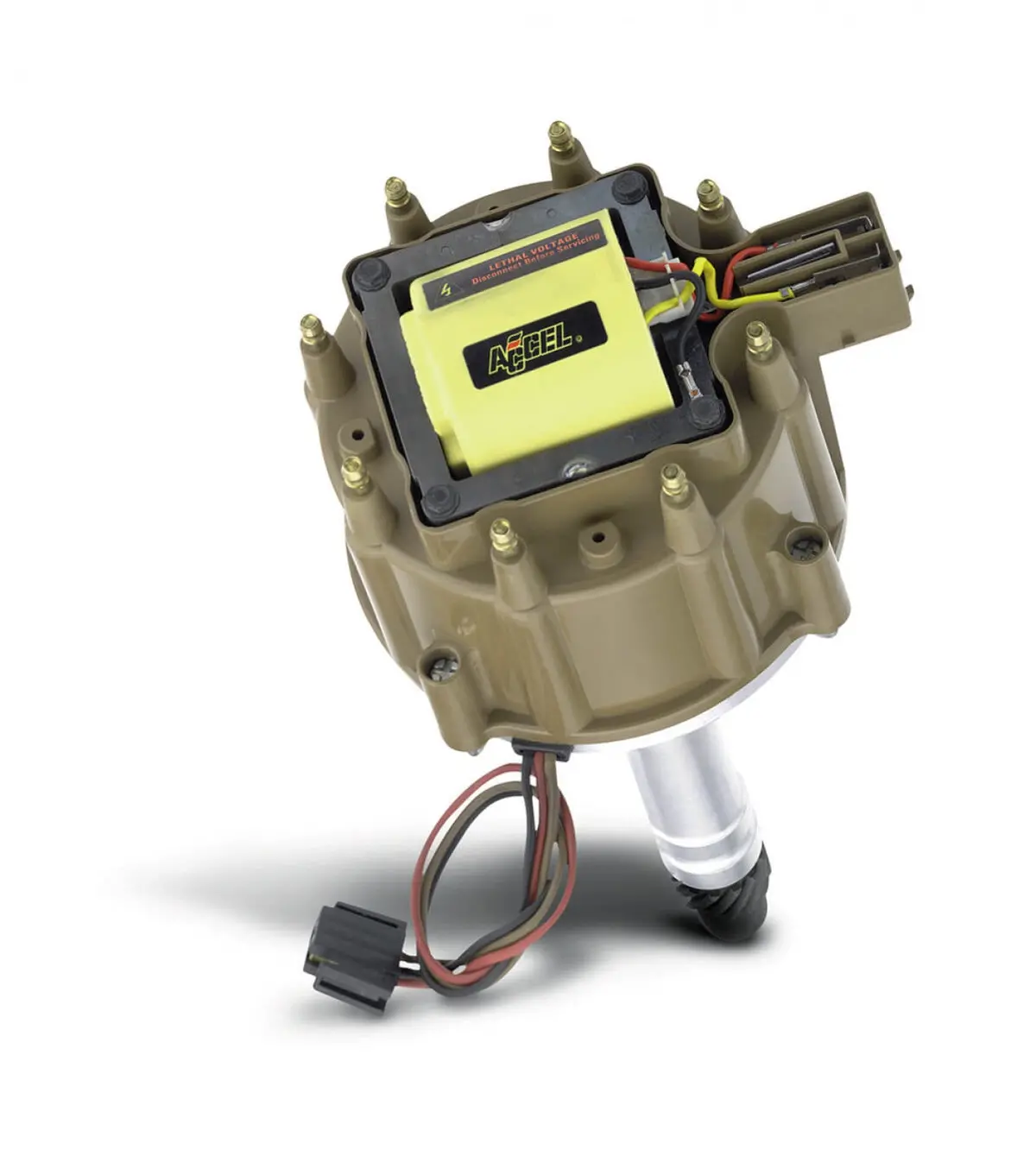 Accel Ignition Coil - Brute Thunder - High Rpm Hei In-Cap 1973-1991 Red/Yellow Primary Wire 1