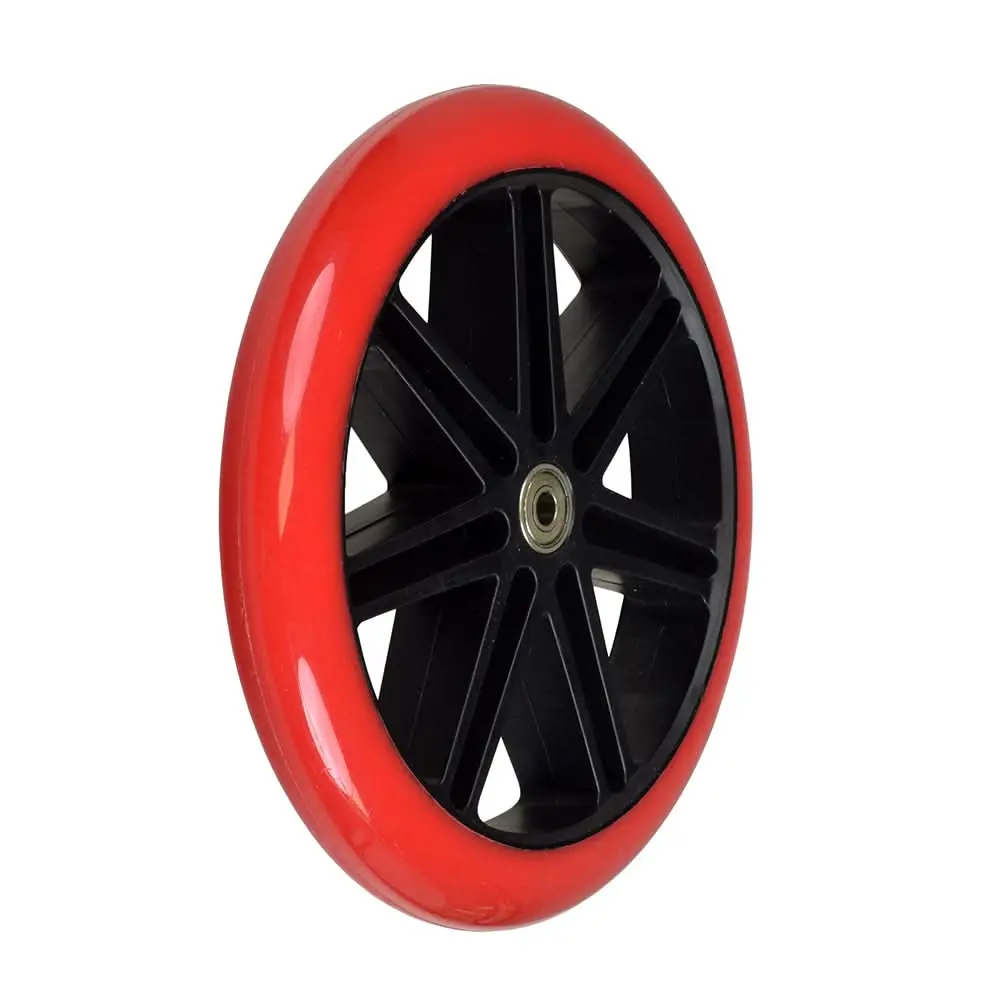 200 Mm Red & Black Caster & Kick Scooter Wheel With Bearings 1
