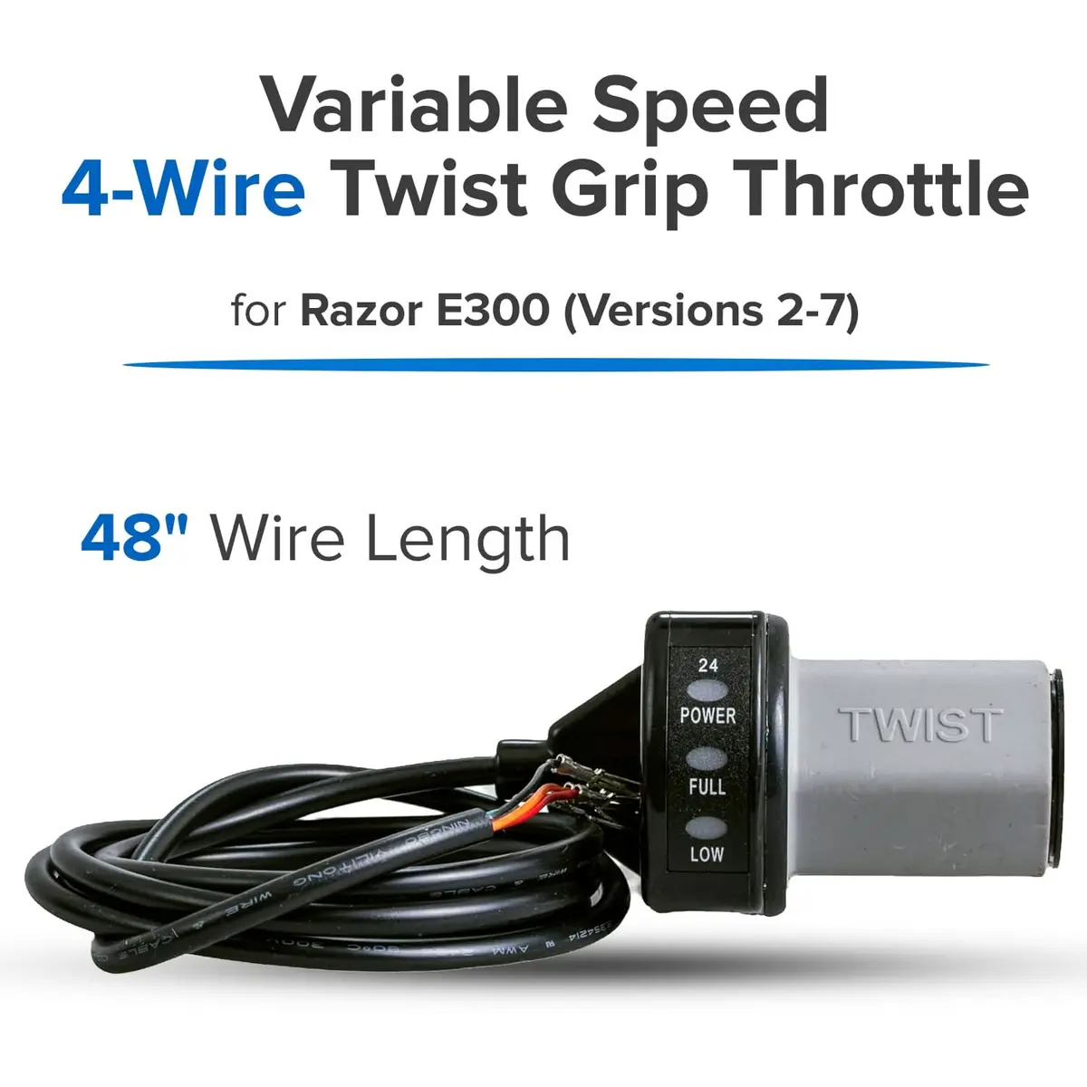 Razor Variable Speed 4-Wire Twist Grip Throttle For Razor E300, Versions 2-7 2