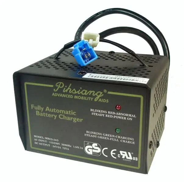 24 Volt 3.0 Amp On-Board Battery Charger For Shoprider (109201-88403) 1