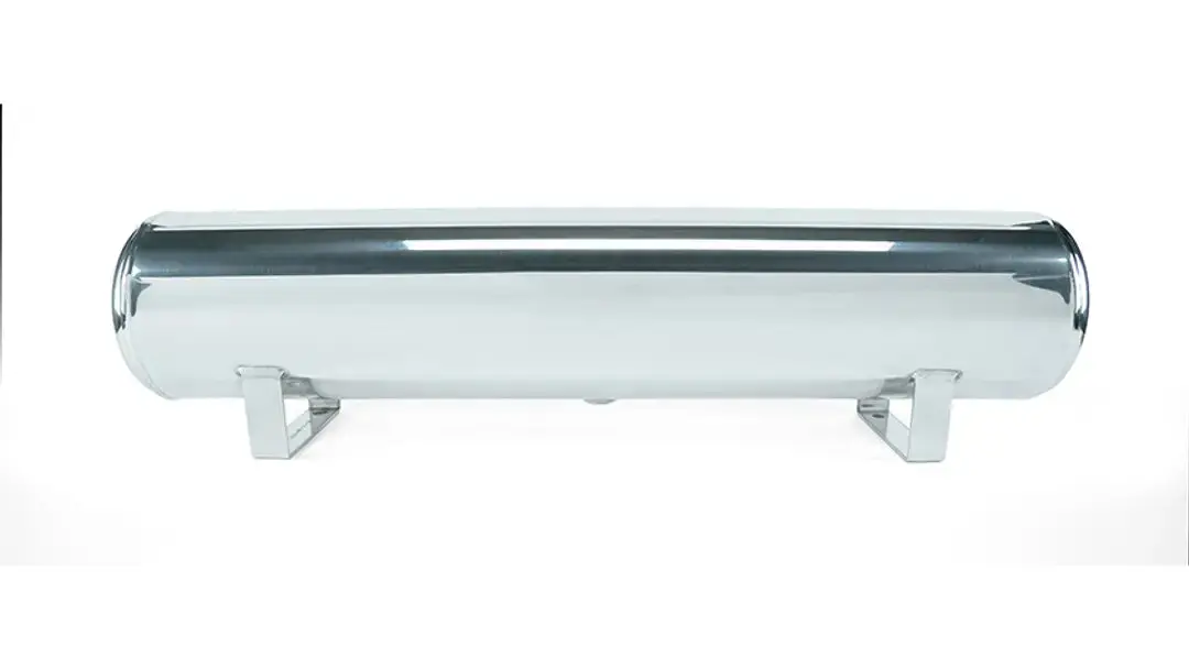 Air Lift Performance 4 Gal. Polished Tank W/ Viair 444C Chrome Compressor, 1/4" & 3/8" Fittings & Tank Mounting Hardware 2