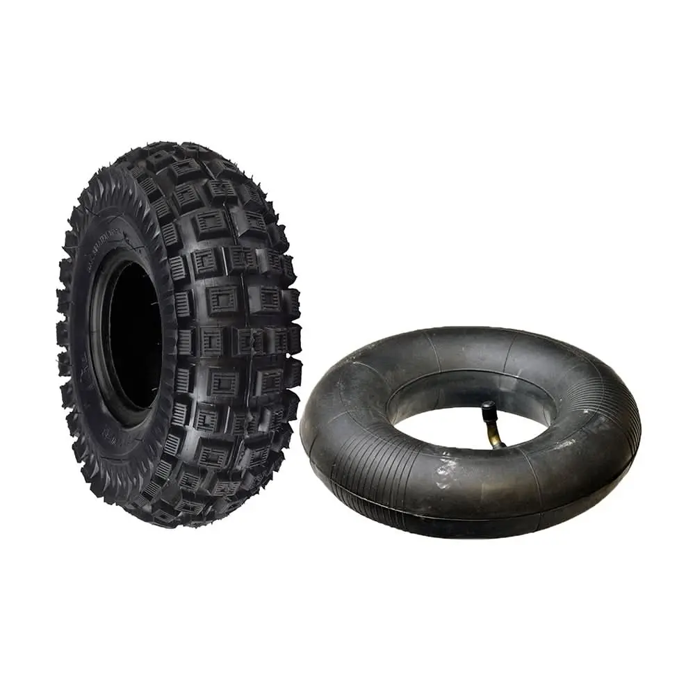 3.00-4 (10"X3", 260X85) Knobby Scooter, Atv And Go Kart Tire And Tube Set 1