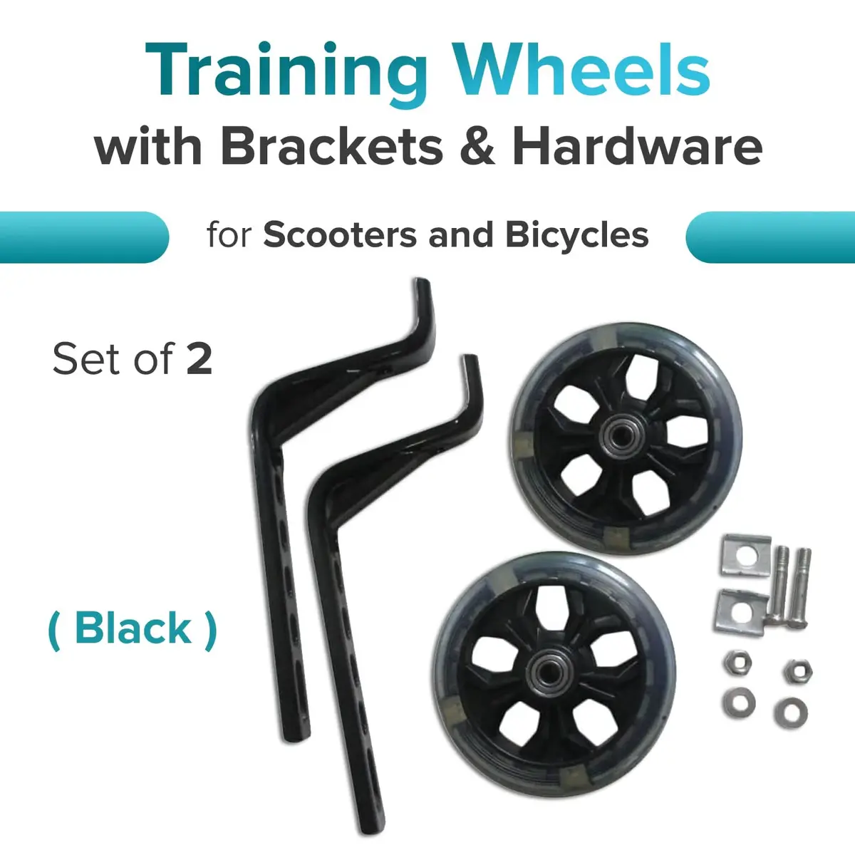 Training Wheels With Brackets & Hardware (Set Of 2) 3