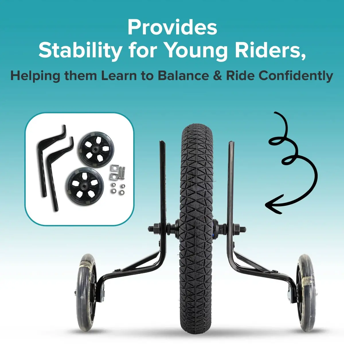 Training Wheels With Brackets & Hardware (Set Of 2) 5