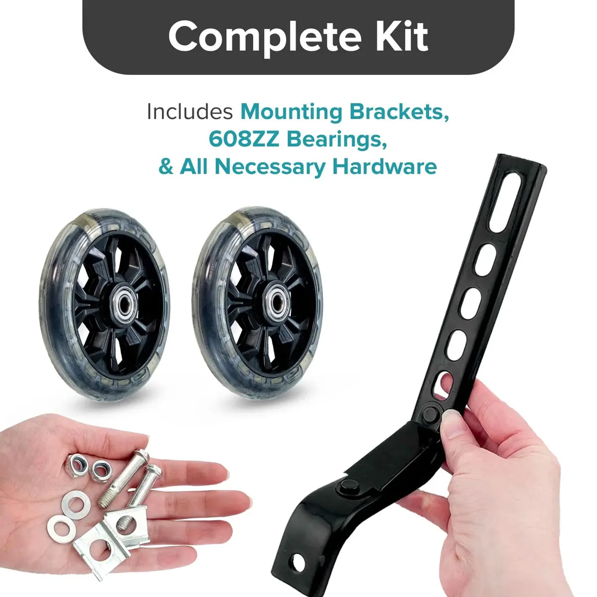 Training Wheels With Brackets & Hardware (Set Of 2) 4