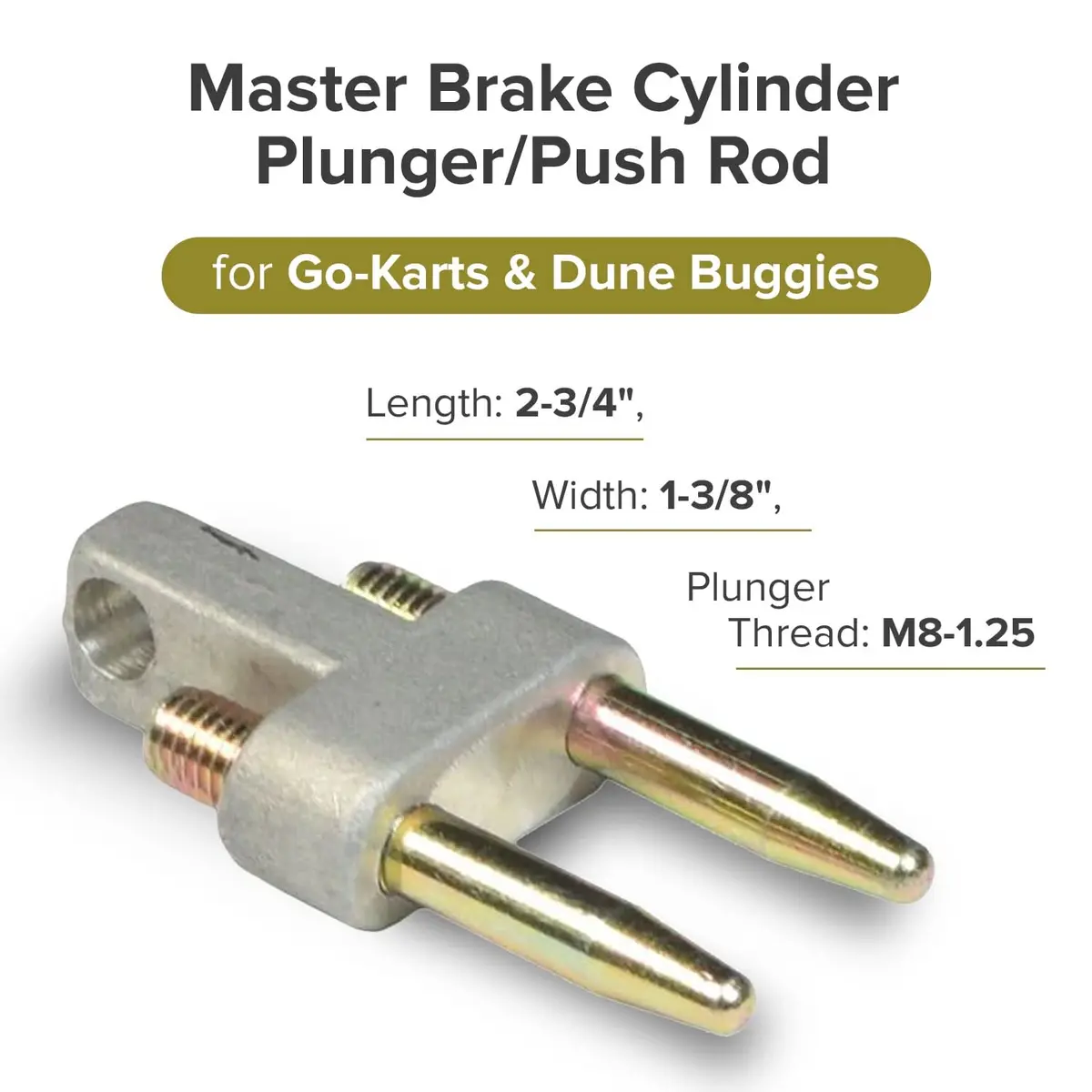 Master Brake Cylinder Plunger/Push Rod For Go-Karts & Dune Buggies 2