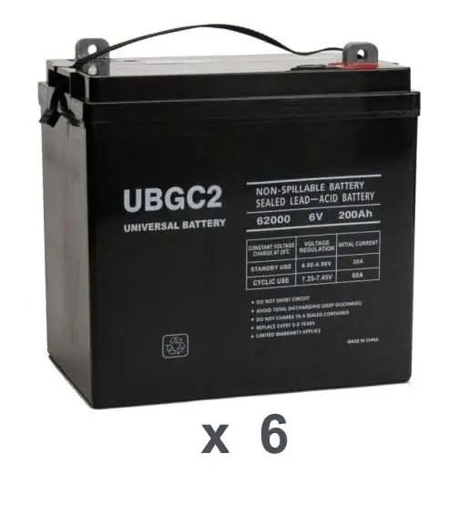 36 Volt 200 Ah Ub-Gc2 Agm Golf Cart Battery Pack 1