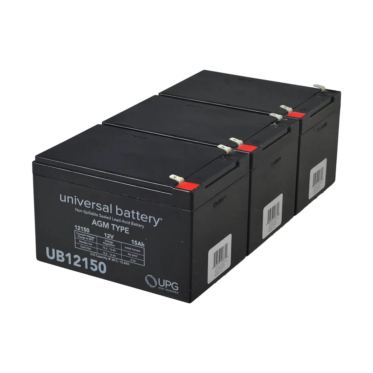 15 Ah 36 Volt (12 Ah Upgrade) Ub12150 Agm Recreational Scooter Battery Pack Universal Battery 1