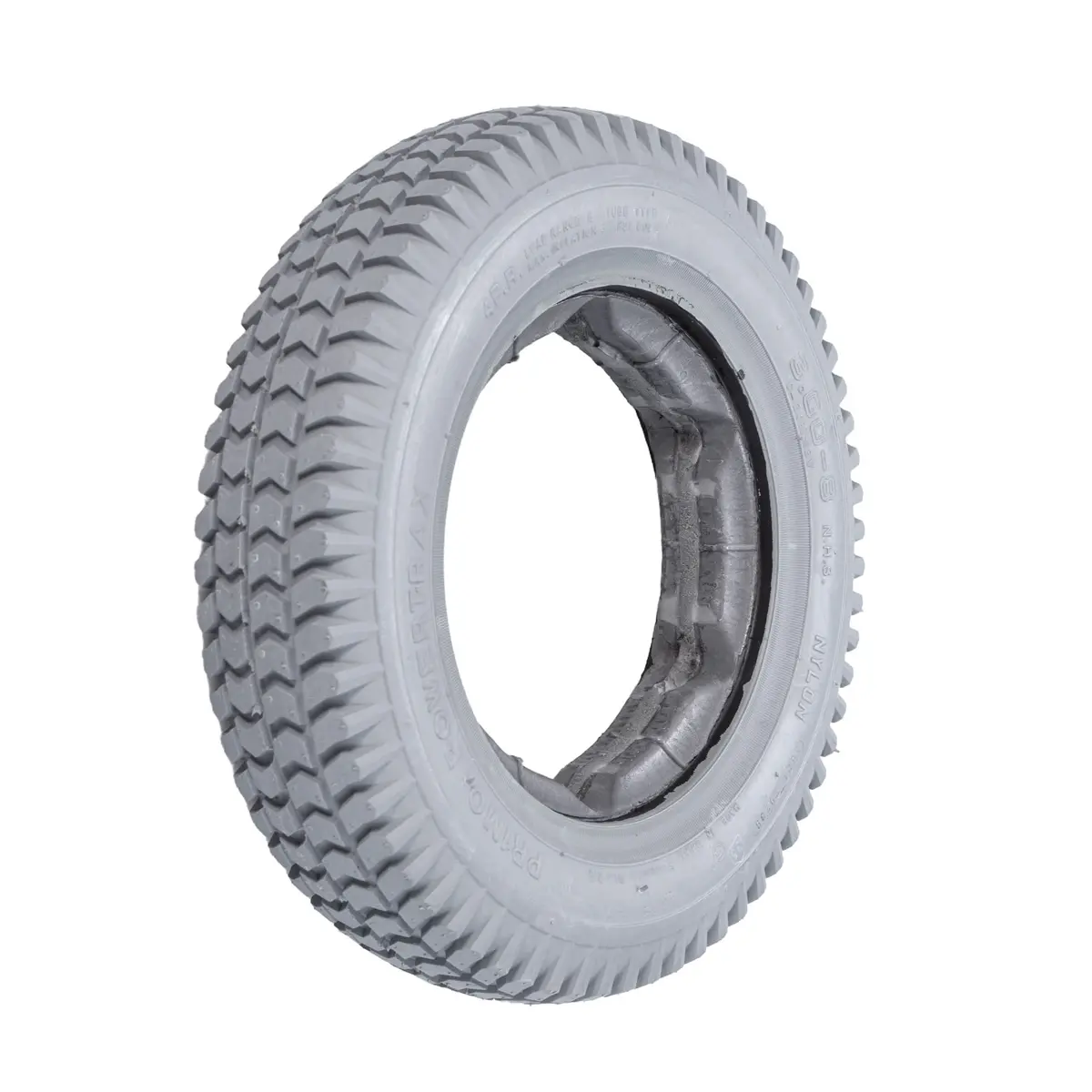 14"X3" (3.00-8) Foam-Filled Mobility Tire (Raised Star Keyway Profile; 2.25" Bead Width) With C248 Powertrax Tread 1
