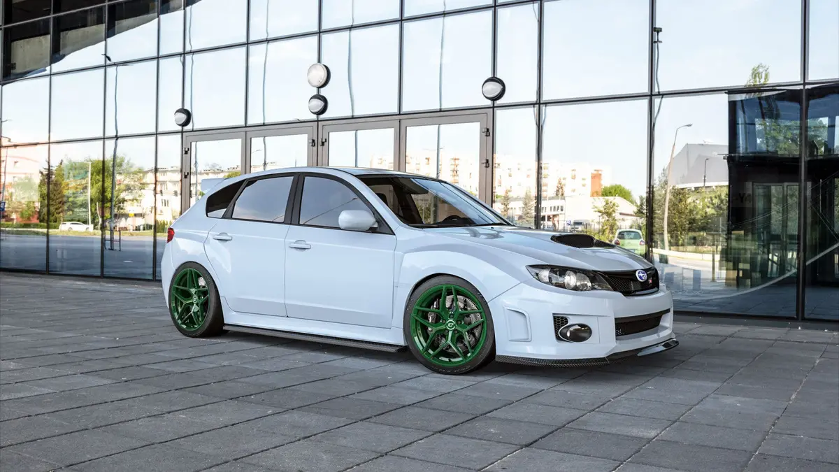 Vr Forged D04 Wheel Package Subaru Wrx Sti 18X9.5 Army Green 1