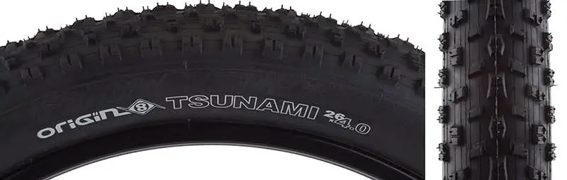 26"X4.0" Black Tsunami Bicycle Tire 1