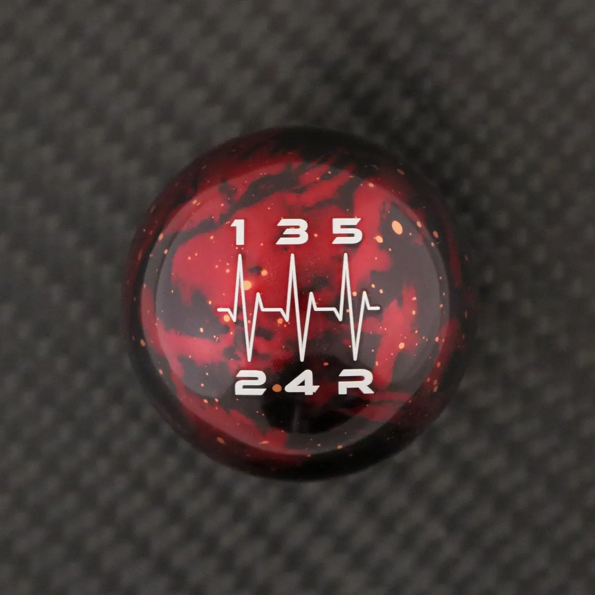 Red Cosmic Space - 5 Speed Heartbeat Engraving - Mazda Fitment 2