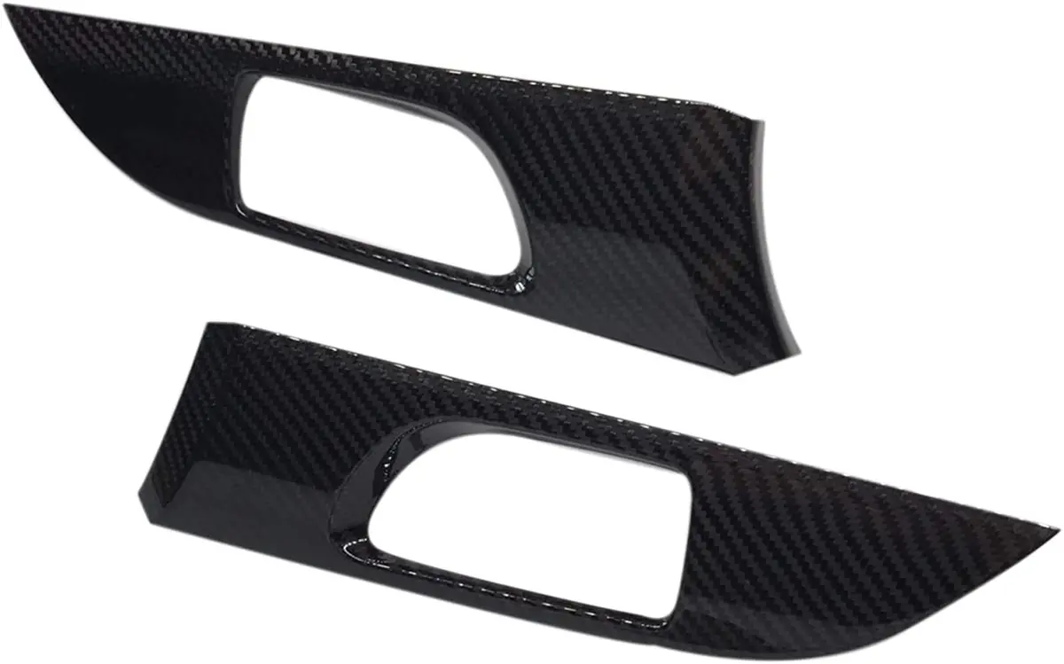 Front Inner Door Opener Cover For Subaru Impreza Wrx Sti 2008-2014 Dry Carbon Decorative Trim I Lightweight Strong With Uv-Resistant Clear Coating Perfect For An Aggressive Updated Look 1