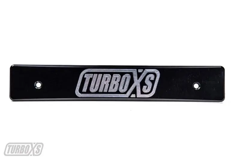 Turboxs 08-14 Subaru Wrx/Sti Billet Aluminum License Plate Delete Black Machined Turboxs Logo 1