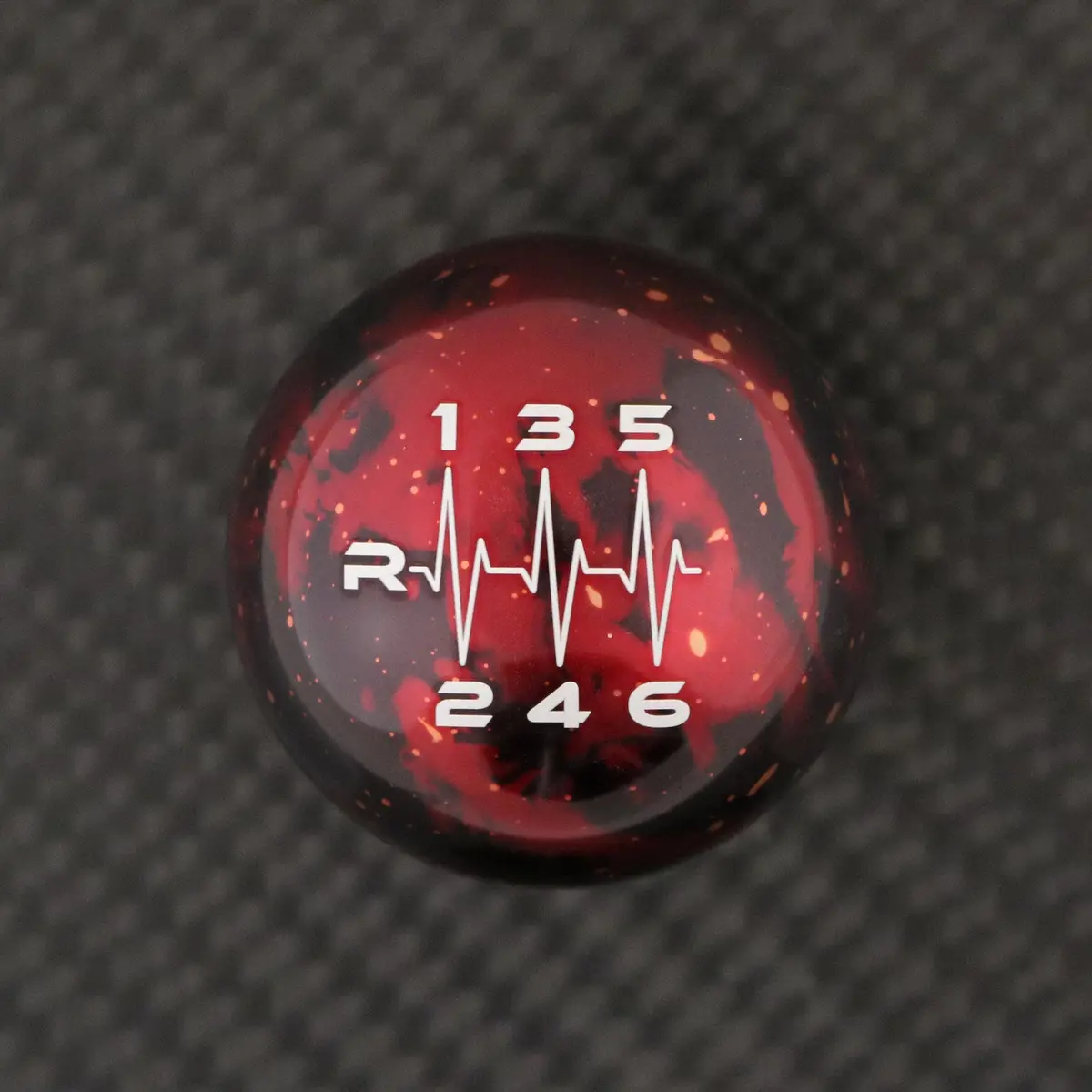 Red Cosmic Space - 6 Speed Heartbeat Engraving - Audi/Vw Manual Fitment 3