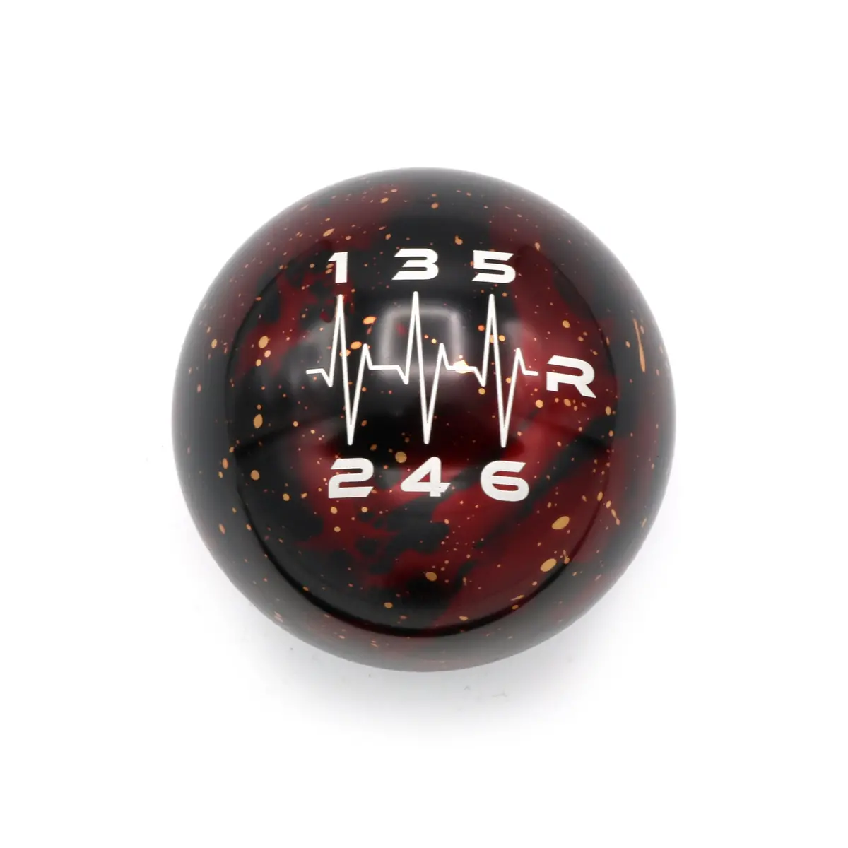 Red Cosmic Space - 6 Speed Heartbeat Engraving (Reverse Right) - Mazda Fitment 1