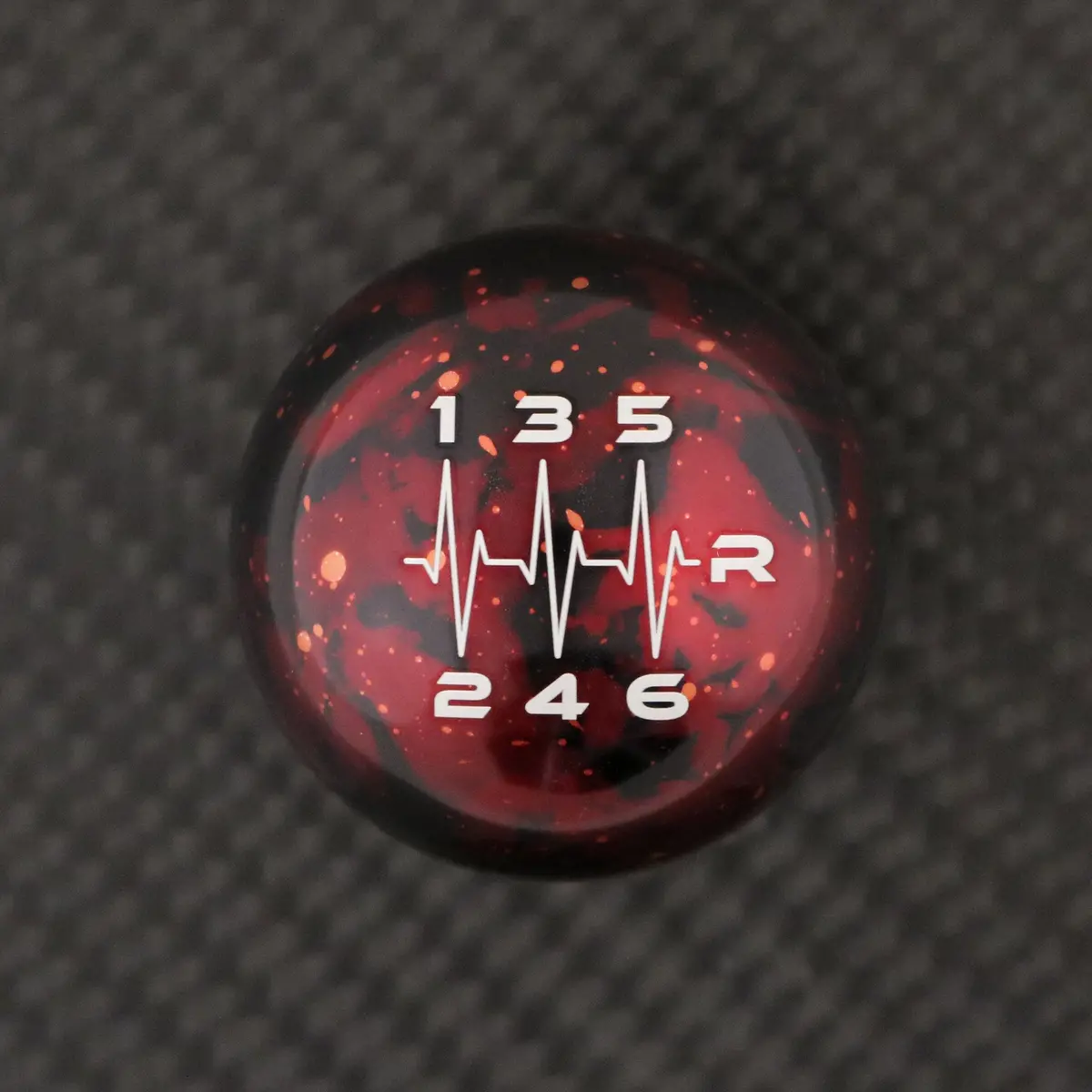 Red Cosmic Space - 6 Speed Heartbeat (Reverse Right) - Ford Focus/Fiesta St/Rs (12X1.25Mm) & Ford Mustang '15+ (12X1.25Mm) 1
