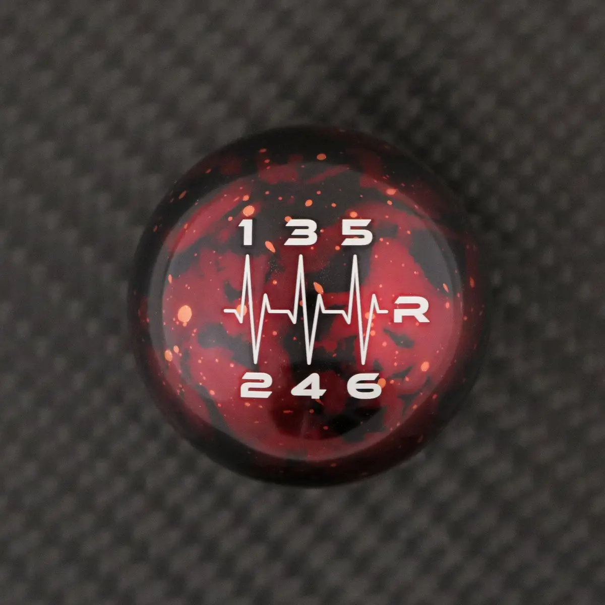 Red Cosmic Space - 6 Speed Heartbeat Engraving - Infiniti Fitment 1