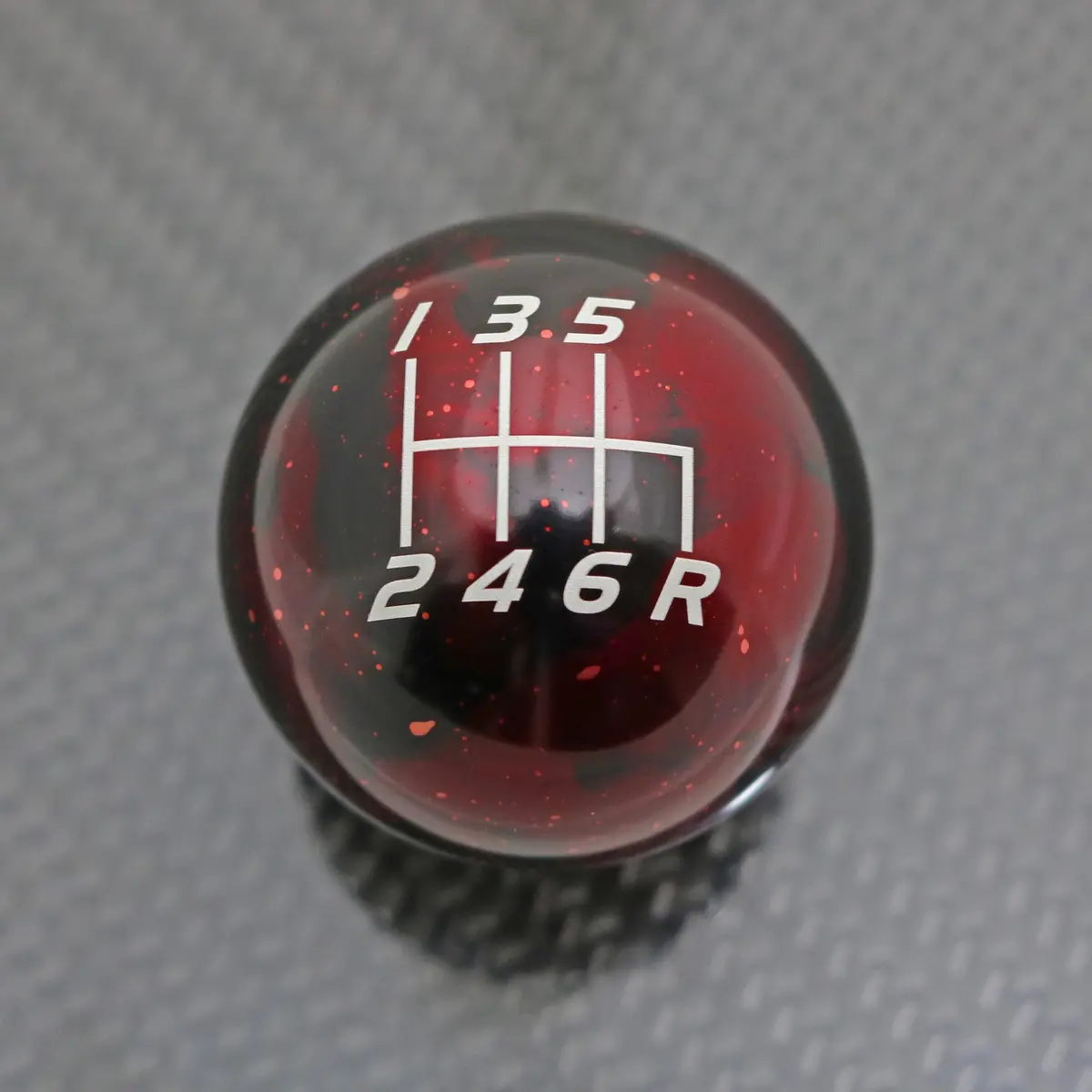 Red Cosmic Space - 6 Speed Velocity Engraving (Reverse Right-Down) - Mazda Fitment 1