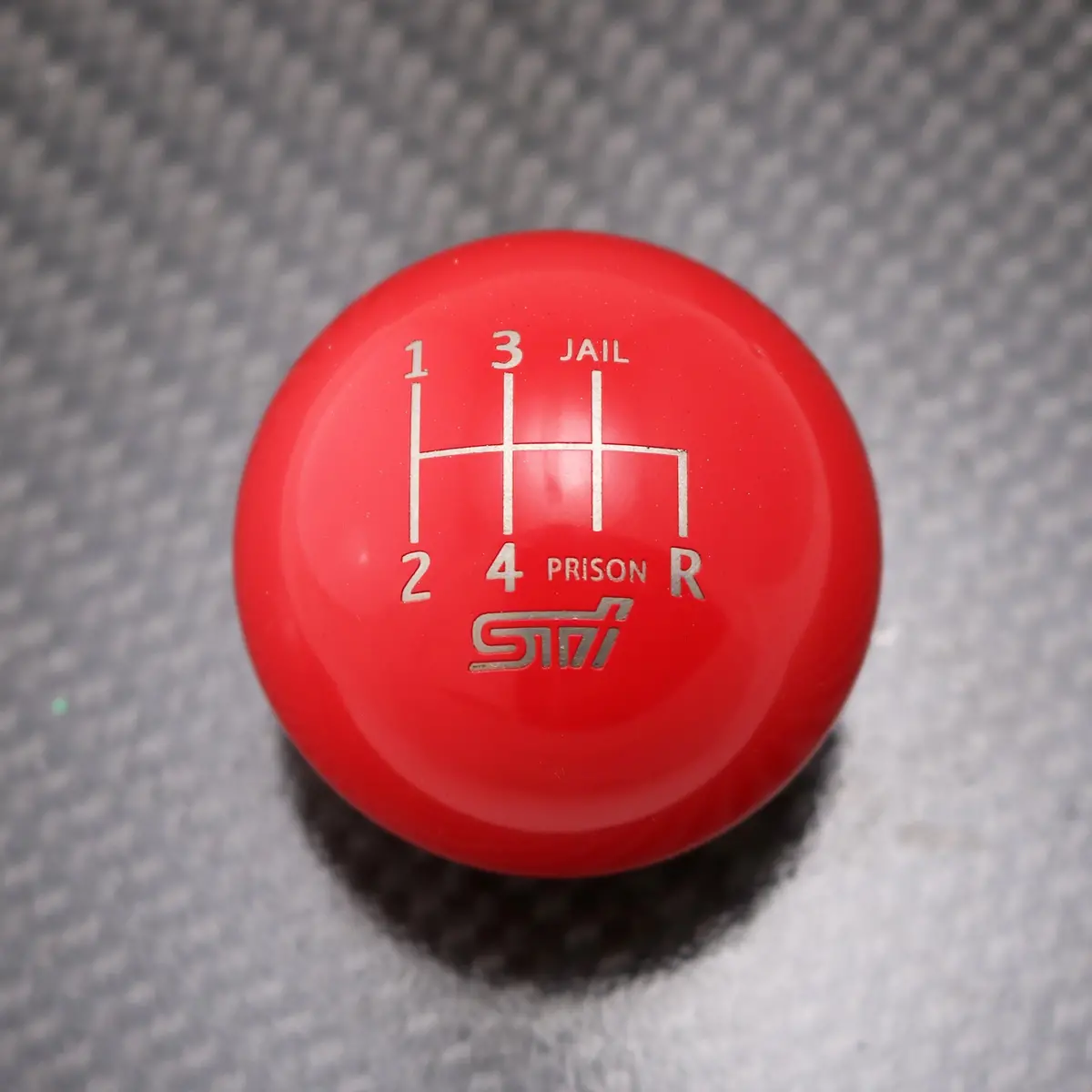 Gloss Red Weighted - 6 Speed Sti Jail-Prison Engraving - 6 Speed Sti Fitment 1
